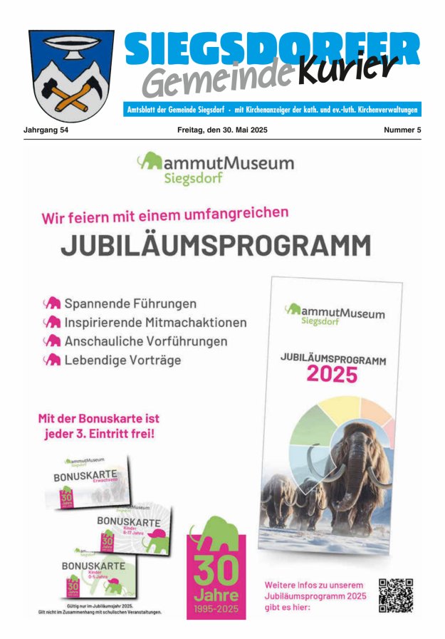 Siegsdorfer Gemeindekurier Titelblatt 05/2025