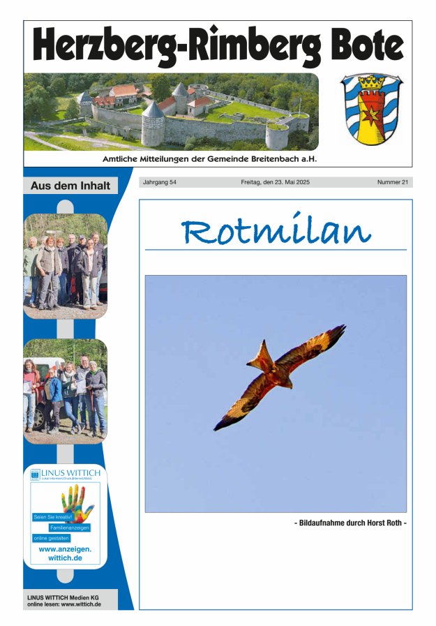 Herzberg-Rimberg Bote Titelblatt 21/2025