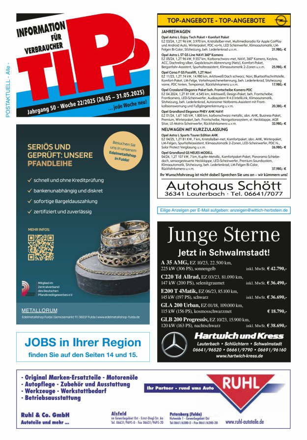 Tipp Vogelsberg Titelblatt 22/2025