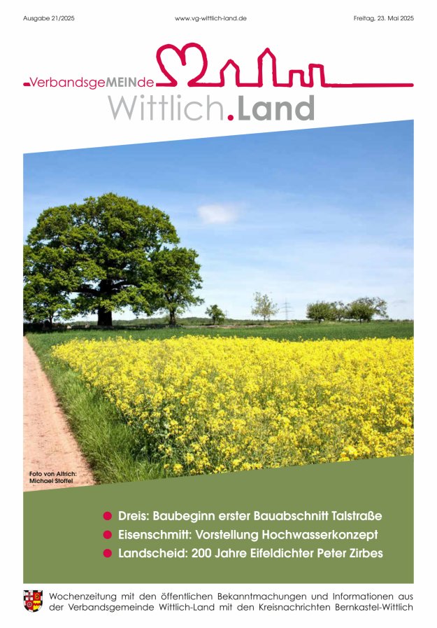 Mein Wittlich.Land Titelblatt 21/2025