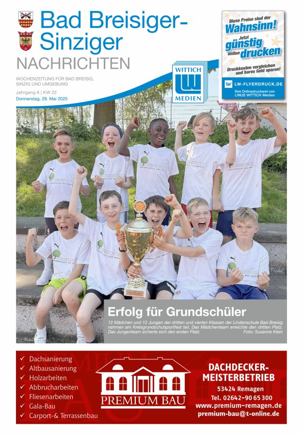 Bad Breisiger-Sinziger Nachrichten Titelblatt 22/2025