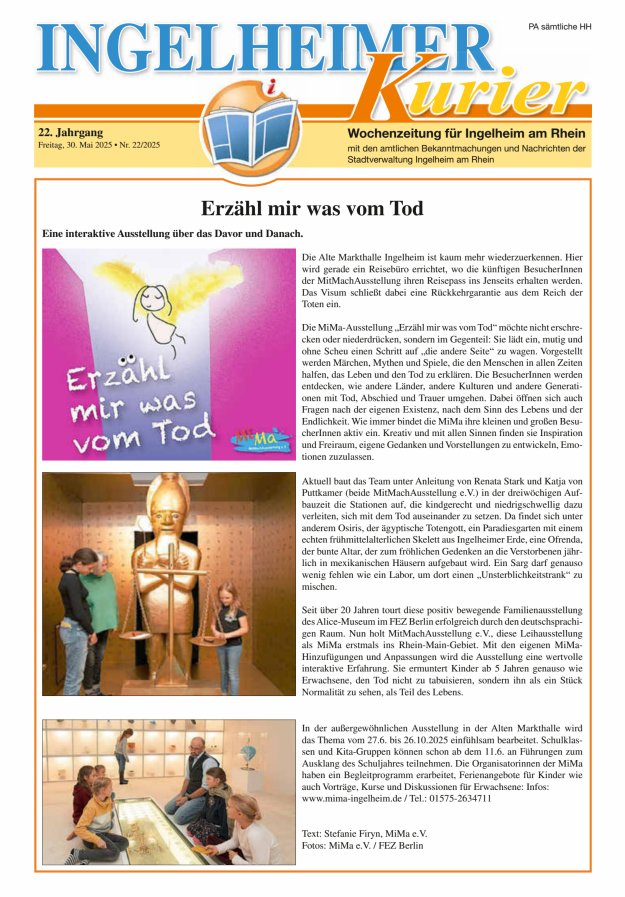 Ingelheimer Kurier Titelblatt 22/2025