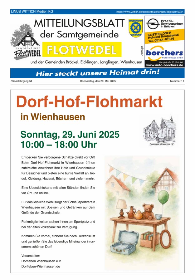 Mitteilungsblatt der Samtgemeinde Flotwedel Titelblatt 11/2025