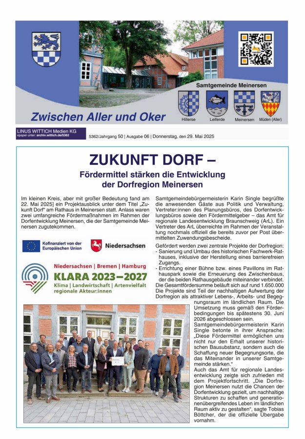 Zwischen Aller und Oker Titelblatt 06/2025