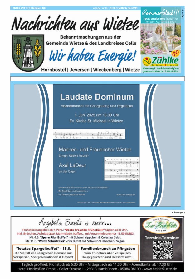Nachrichten aus Wietze Titelblatt 11/2025
