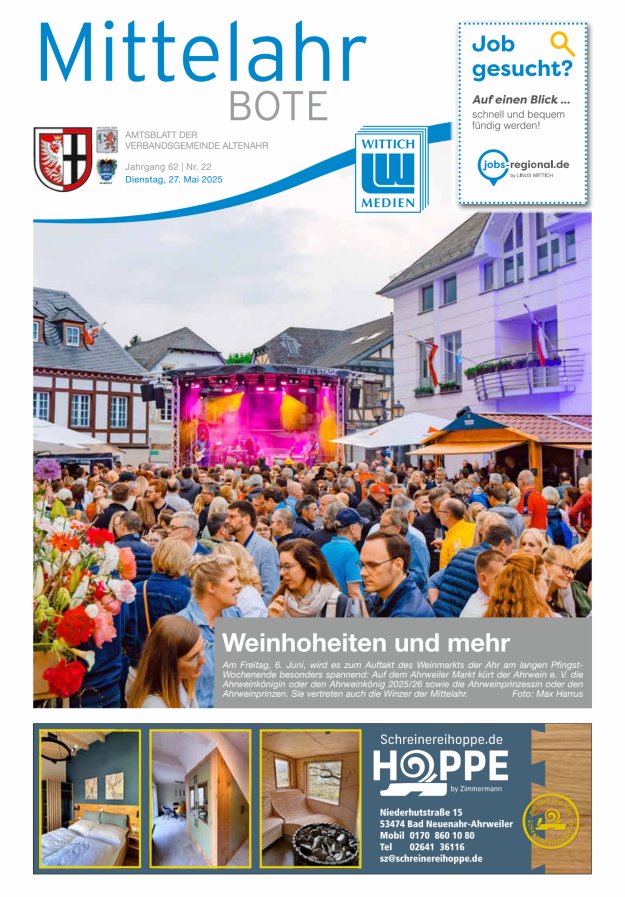 Mittelahr Bote Titelblatt 22/2025