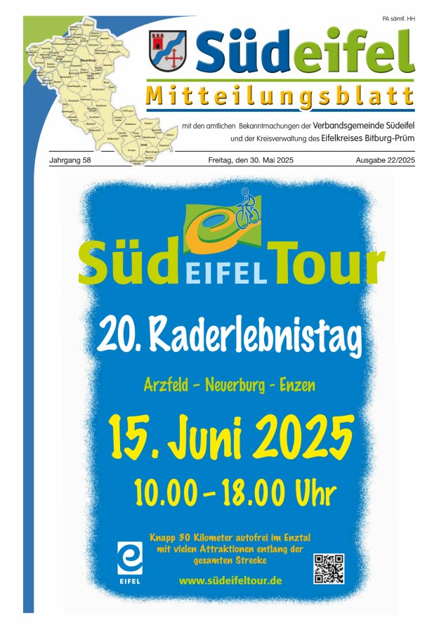 Mitteilungsblatt Südeifel Titelblatt 22/2025