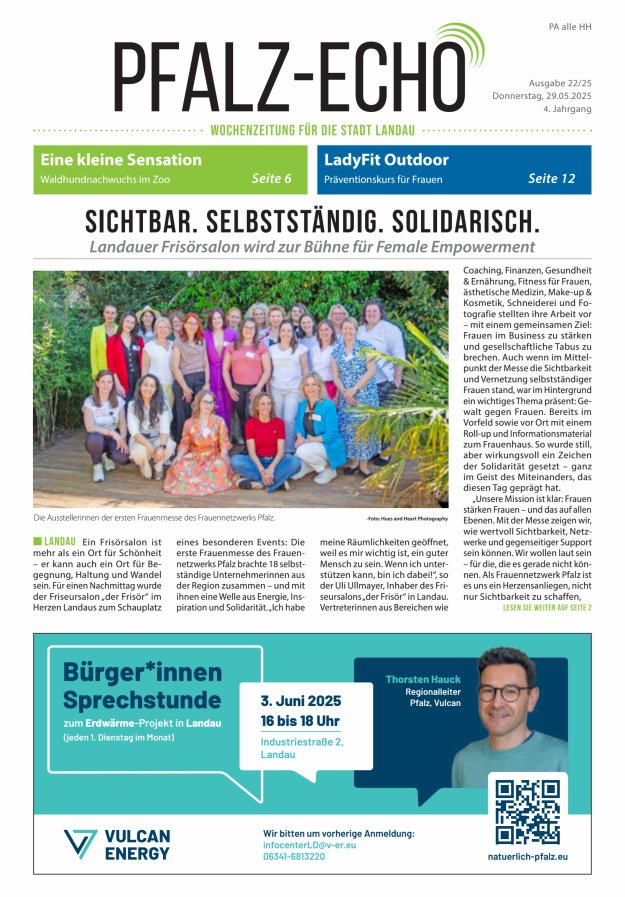 Pfalz-Echo Titelblatt 22/2025
