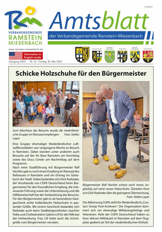 Amtsblatt VG Ramstein-Miesenbach Titelblatt 22/2025