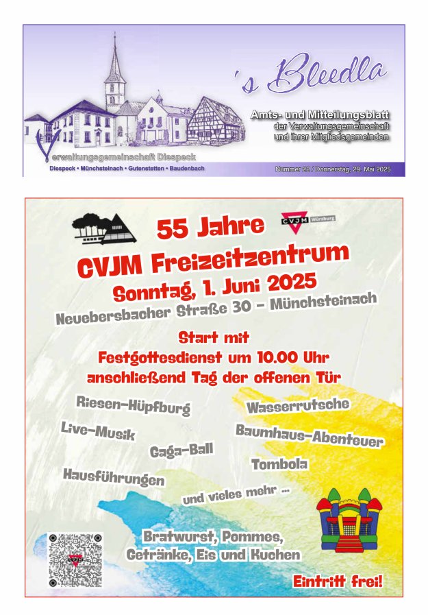 Amts- und Mitteilungsblatt VGem Diespeck Titelblatt 22/2025