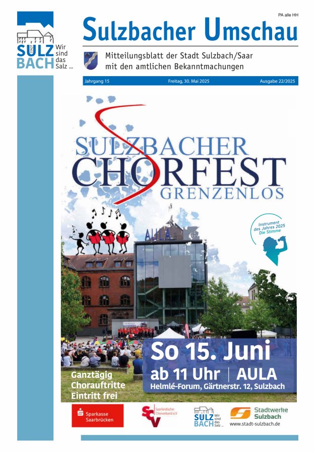 Sulzbacher Umschau Titelblatt 22/2025