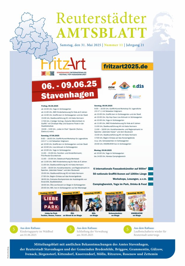 Reuterstädter Amtsblatt Titelblatt 11/2025