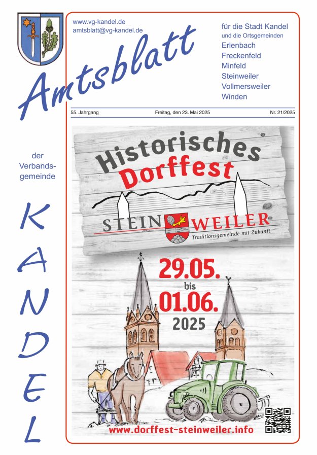 Amtsblatt VG Kandel Titelblatt 21/2025