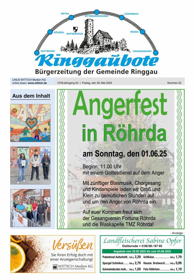 Ringgaubote Titelblatt 22/2025