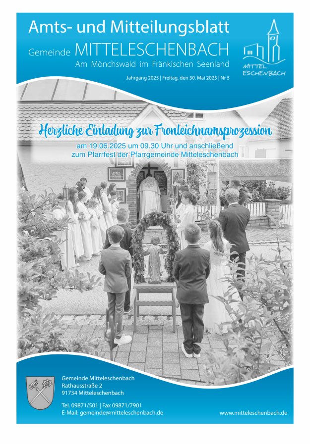 Amts- und Mitteilungsblatt Gemeinde Mitteleschenbach Titelblatt 05/2025