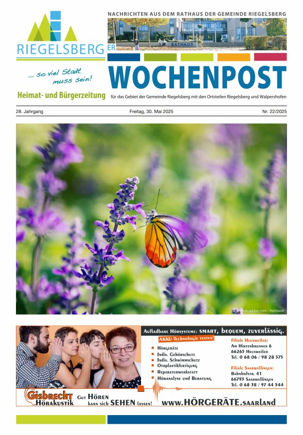 Riegelsberger Wochenpost Titelblatt 22/2025