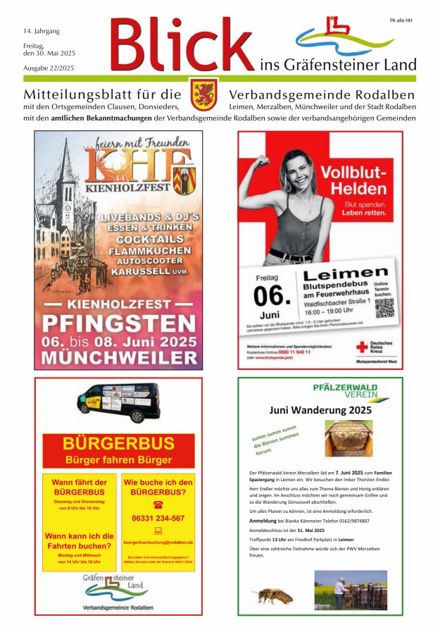 Blick ins Gräfensteiner Land VG Rodalben Titelblatt 22/2025