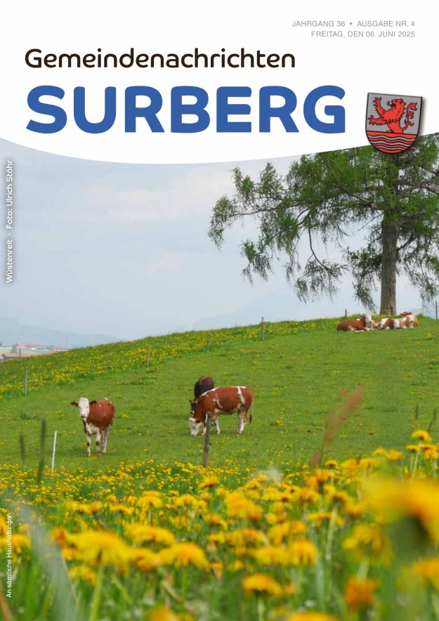 Gemeindenachrichten Surberg Titelblatt 04/2025
