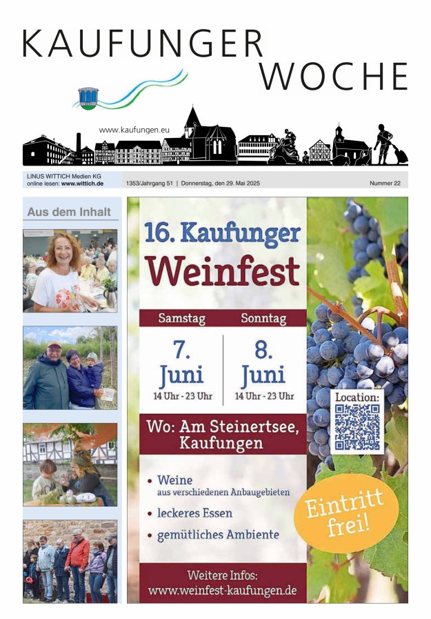 Kaufunger Woche Titelblatt 22/2025