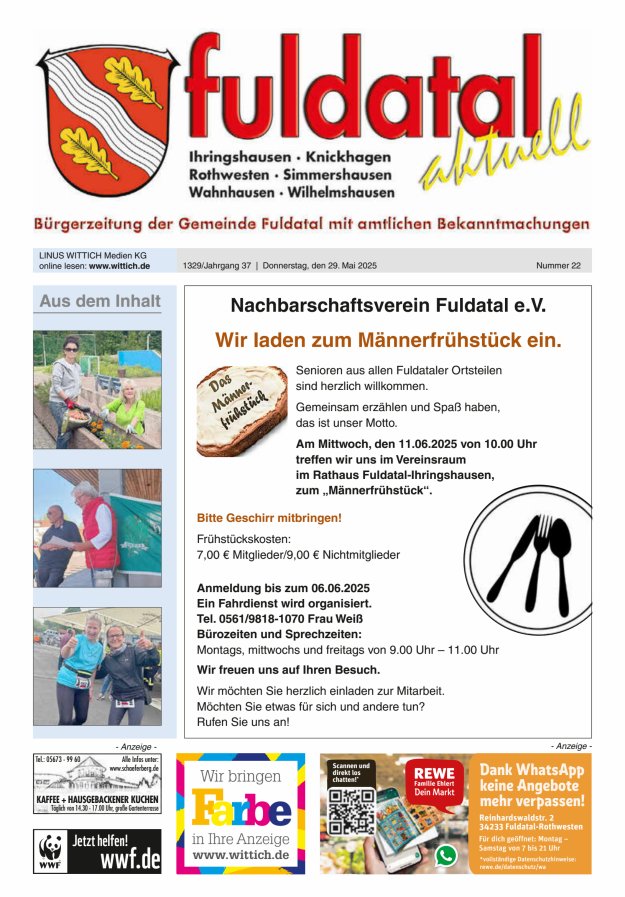 Fuldatal aktuell Titelblatt 22/2025