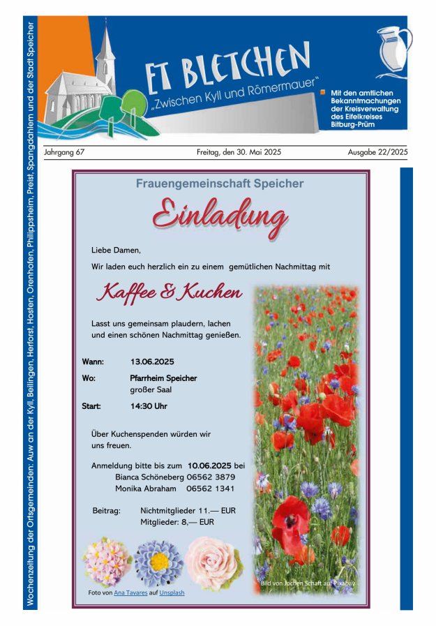 Et Bletchen VG Speicher Titelblatt 22/2025