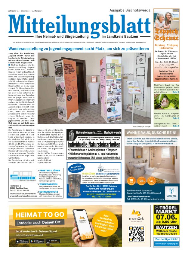Mitteilungsblatt LK Bautzen Ausgabe Bischofswerda Titelblatt 21/2025