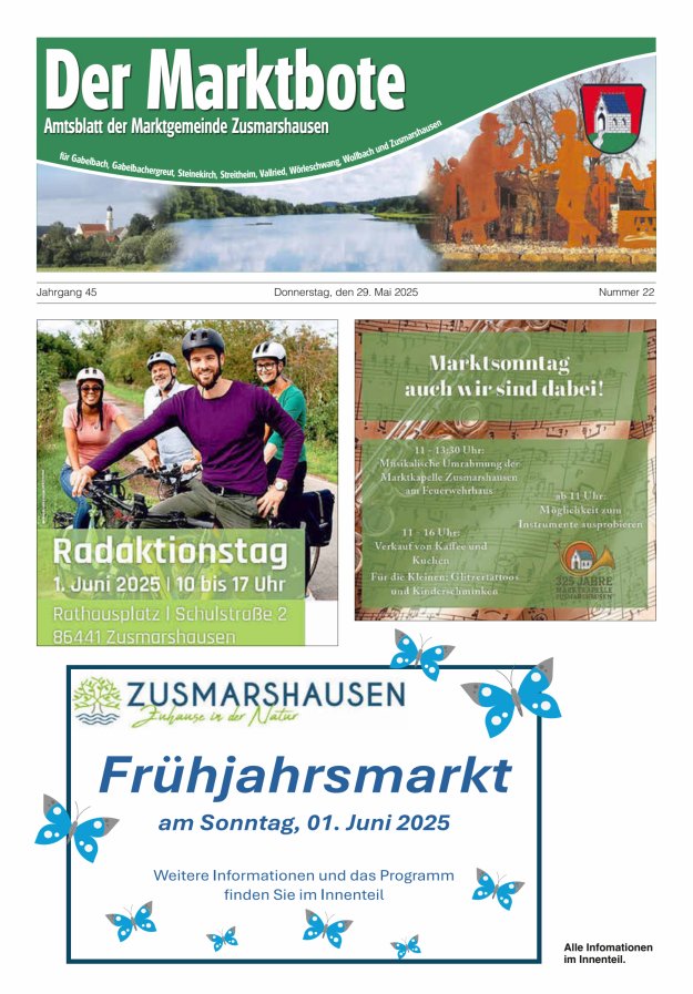 Zusmarshausen - Der Marktbote Titelblatt 22/2025