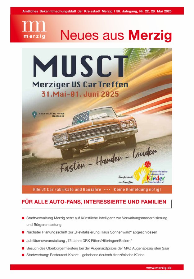 Neues aus Merzig Titelblatt 22/2025