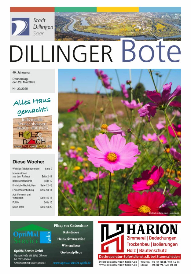 Dillinger Bote Titelblatt 22/2025