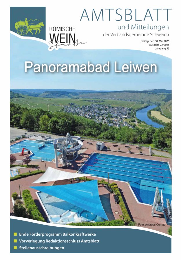 Amtsblatt VG Schweich Titelblatt 22/2025