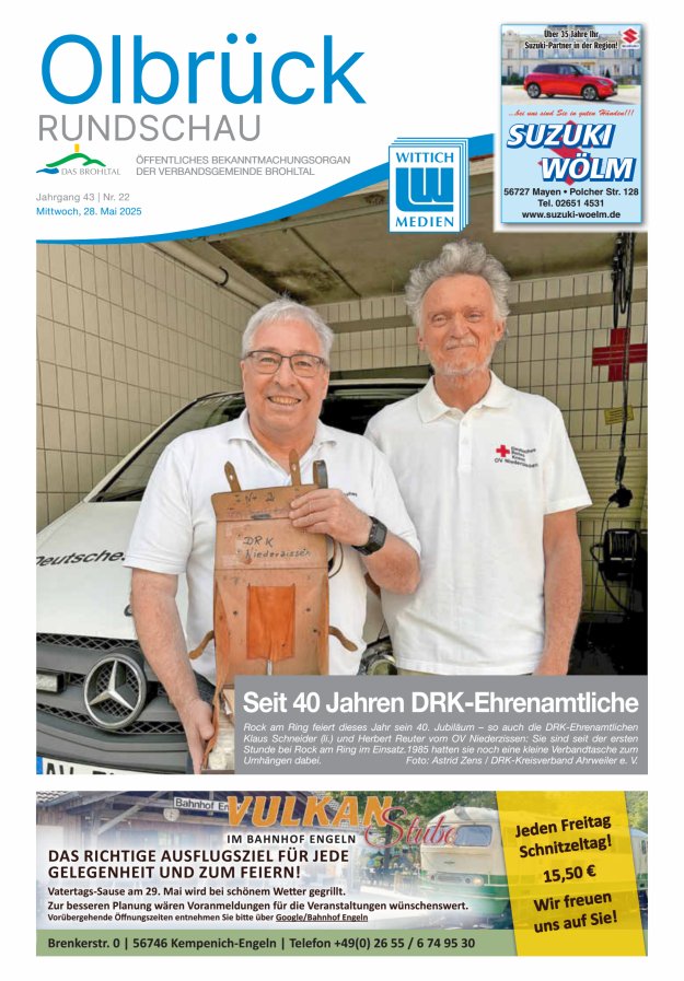 Olbrück Rundschau Titelblatt 22/2025