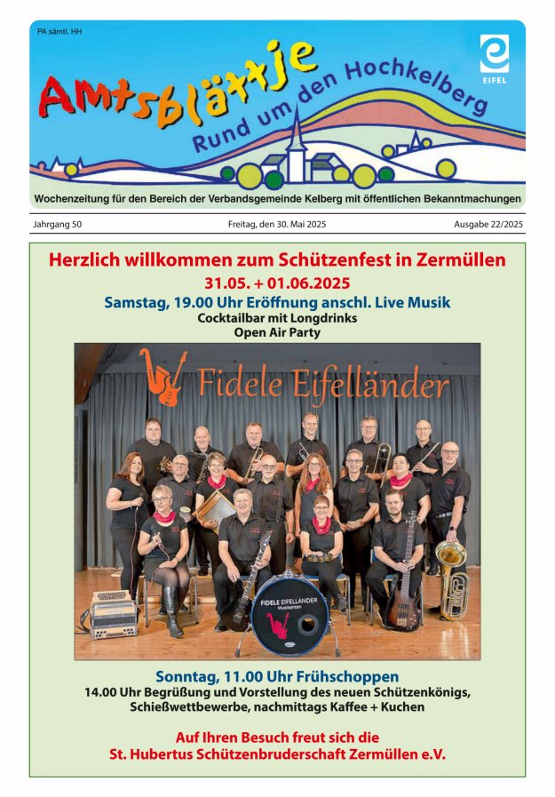 Amtsblättje - Rund um den Hochkelberg Titelblatt 22/2025