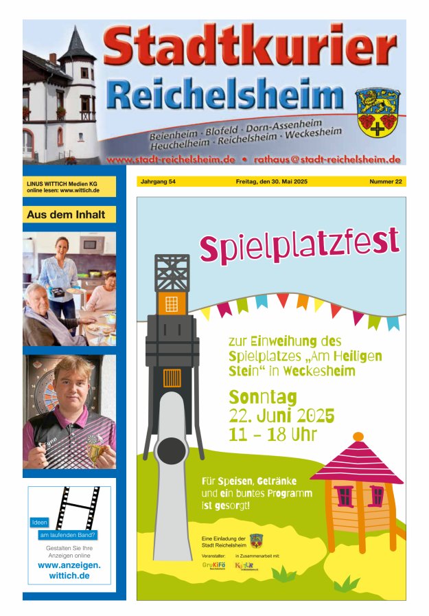Stadtkurier Reichelsheim Titelblatt 22/2025