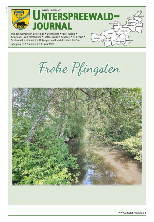 Unterspreewald-Journal Titelblatt 06/2025