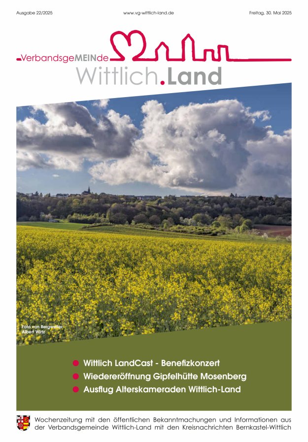 Mein Wittlich.Land Titelblatt 22/2025