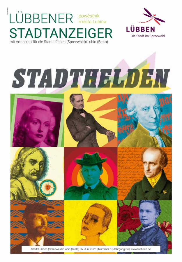 Lübbener Stadtanzeiger mit Amtsblatt für die Stadt Lübben (Spreewald) Titelblatt 06/2025