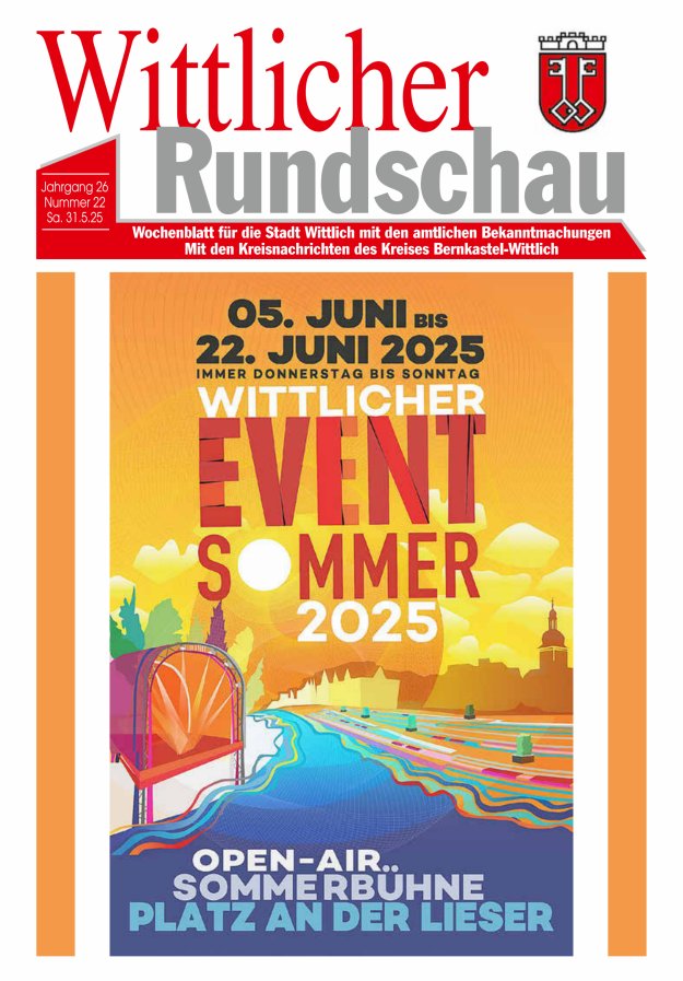 Wittlicher Rundschau Titelblatt 22/2025