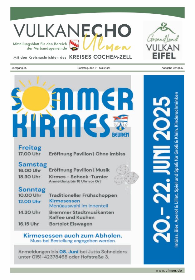 Vulkan Echo VG Ulmen Titelblatt 22/2025