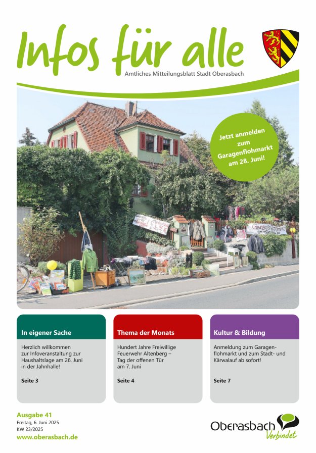 Stadt Oberasbach Titelblatt 41/2025