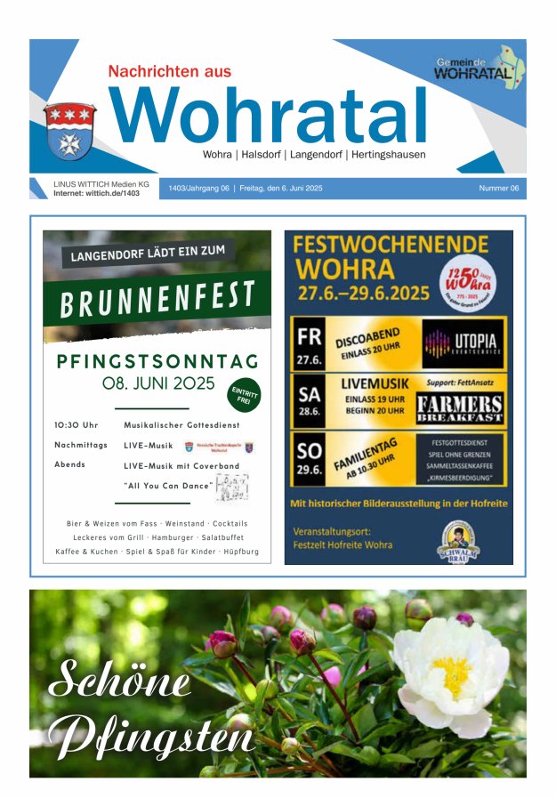 Nachrichten aus Wohratal Titelblatt 06/2025