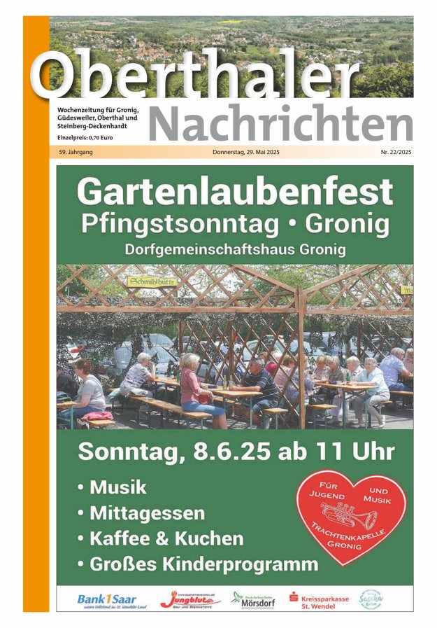 Oberthaler Nachrichten Titelblatt 22/2025