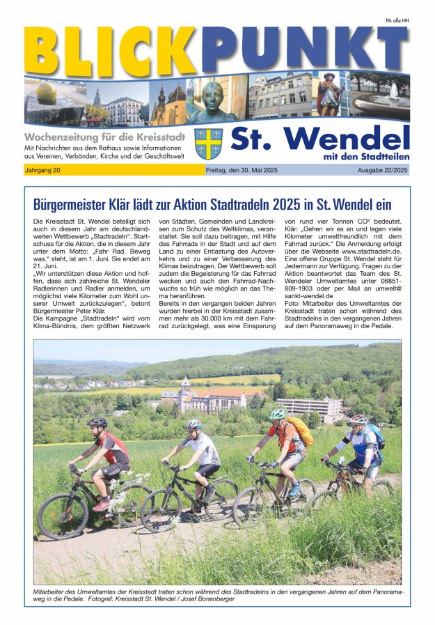 Blickpunkt St Wendel Titelblatt 22/2025