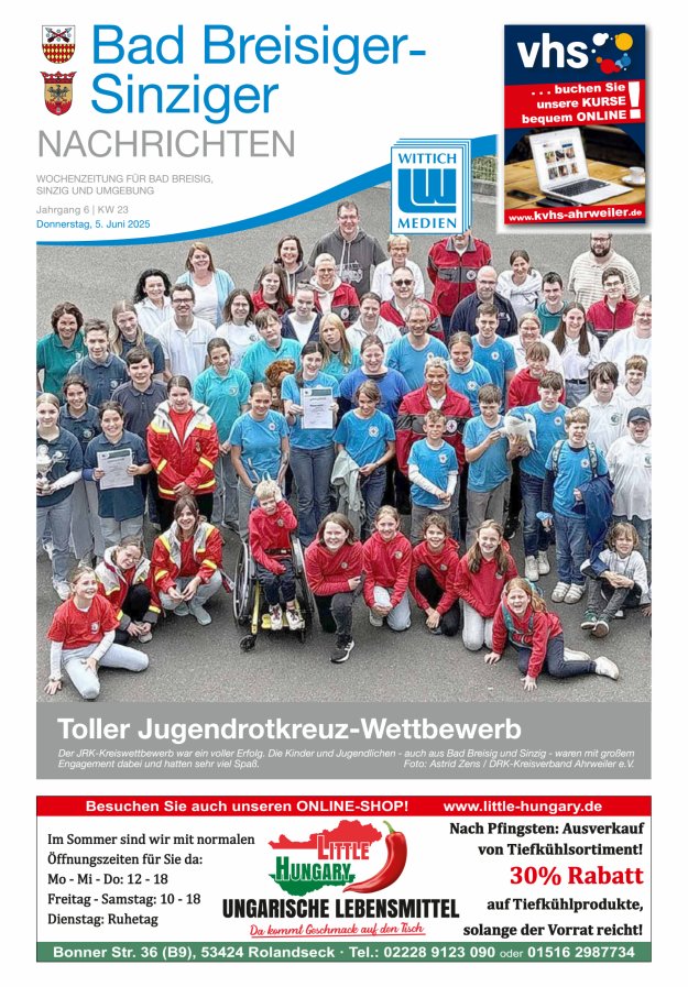 Bad Breisiger-Sinziger Nachrichten Titelblatt 23/2025