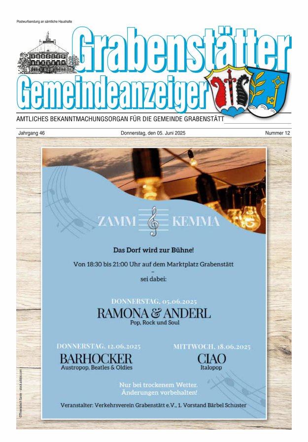 Grabenstätter Gemeindeanzeiger Titelblatt 12/2025