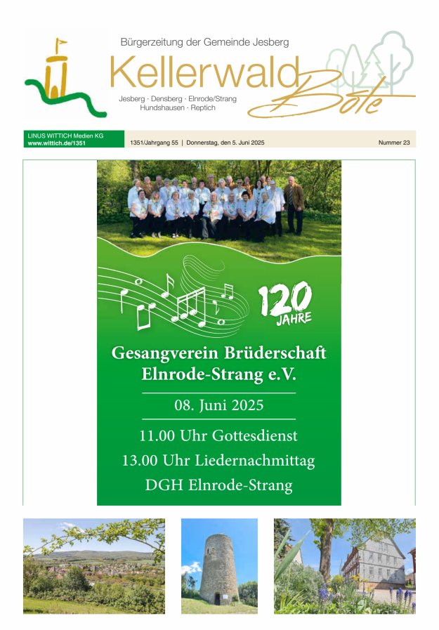 Kellerwaldbote - Bürgerzeitung der Gemeinde Jesberg Titelblatt 23/2025