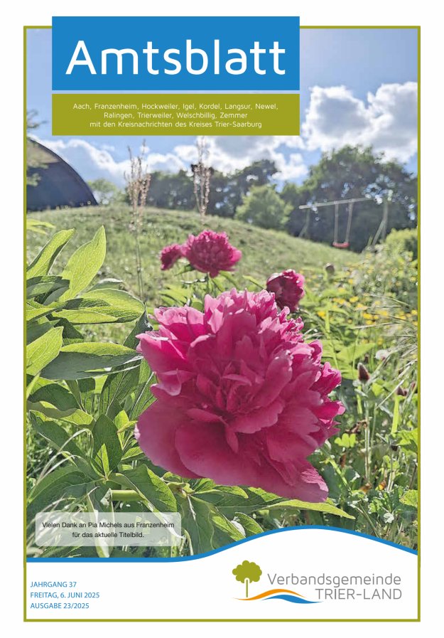 Amtsblatt VG Trier-Land Titelblatt 23/2025