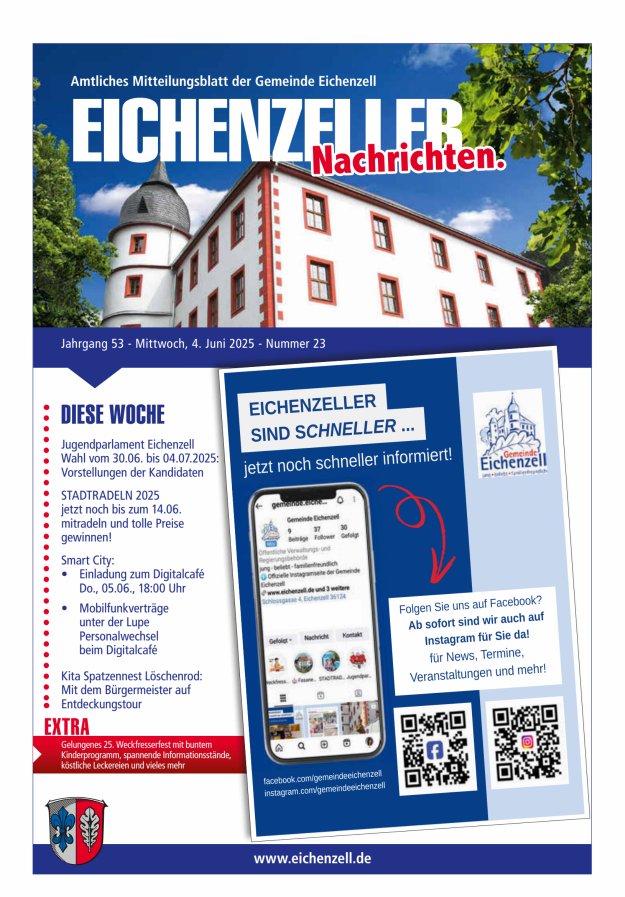 Amtliches Mitteilungsblatt der Gemeinde Eichenzell Titelblatt 23/2025
