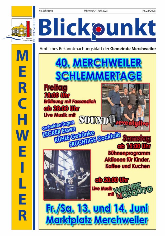 Blickpunkt Merchweiler Titelblatt 23/2025