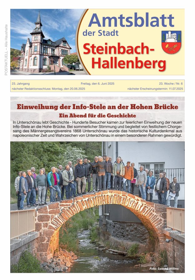 Amtsblatt der Stadt Steinbach-Hallenberg Titelblatt 06/2025
