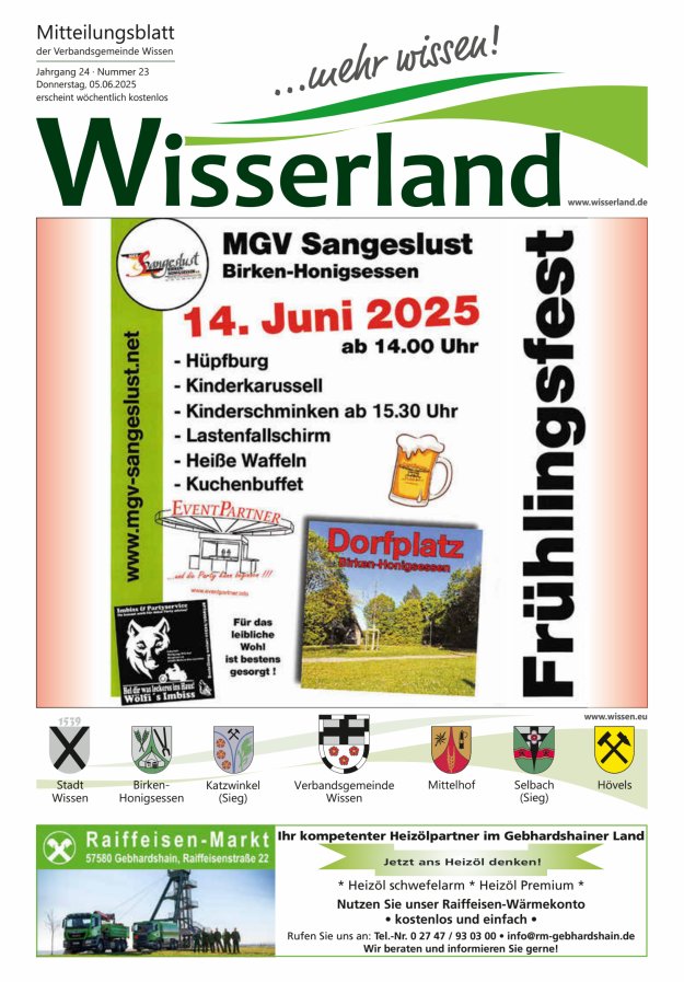 Mitteilungsblatt Wissen - Wisserland...mehr wissen! Titelblatt 23/2025